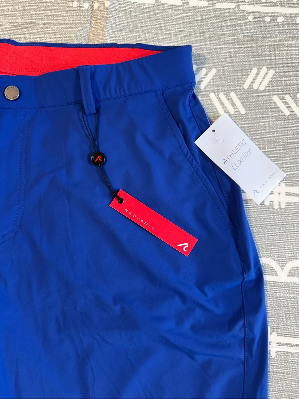 REDVANLY Hanover Golf Shorts Olympic Blue 9” Inseam - Picture 3 of 11